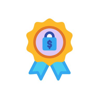 Kalkan simgesinin vektör illüstrasyonu