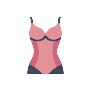 bra vektörü düz renk simgesi