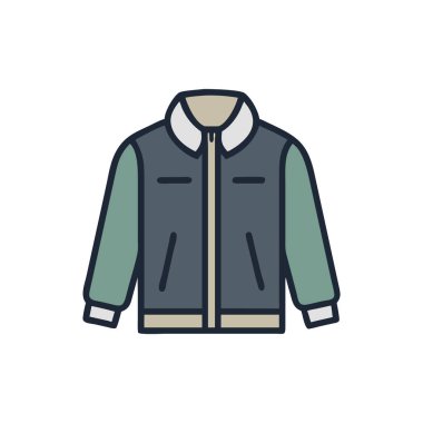 Ceket vektörü düz simgesi