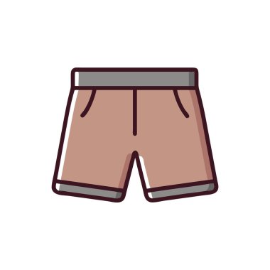 pantolon vektörü düz renk simgesi