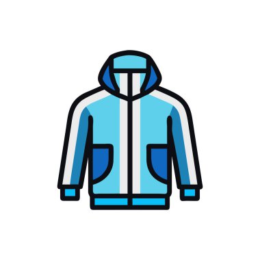 Ceket doldurulmuş mavi vektör simgesi dekoru