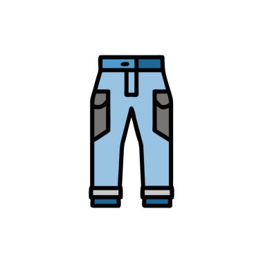 Pantolon simgesi vektörde. logotype