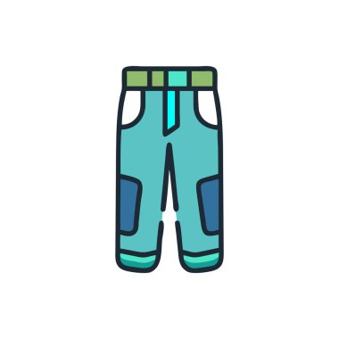 pantolon doldurulmuş vektör çizgisi simgesi