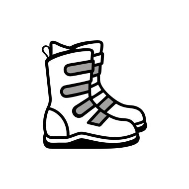 Ayakkabı ikonu. Beyaz arkaplanda izole edilmiş web tasarımı için çizgili ayakkabı önyükleme vektör simgesi