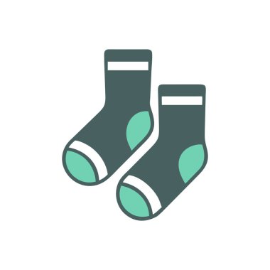 Çorap simgesi vektörü beyaz arkaplanda izole, şeffaf işaret