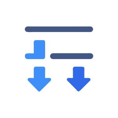 İşaretli mavi ve kırmızı okların vektör çizimi