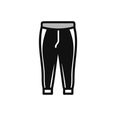 Şeffaf bir arkaplanda pantolon vektör çizimi. Birinci kalite semboller. Konsept ve grafik tasarım için ince çizgi simgesi.