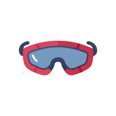 Gözlüklü aksesuar simgesi izole edildi