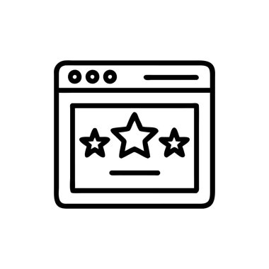 reyting vektörü ince çizgi simgesi