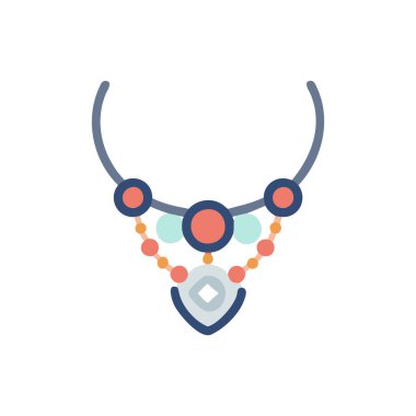 Kolye renkli vektör simgesi