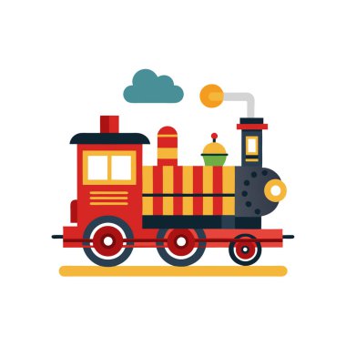 Tren ikonu olan tren. vektör illüstrasyonu