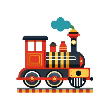 Tren oyuncağı simgesi izole edildi