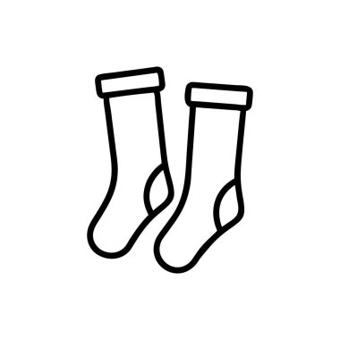 iki çorap simgesi, vektör illüstrasyonu, çizgi