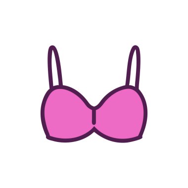 Beyaz arka planda bikini vektör çizimi. Birinci kalite semboller. konsept grafik tasarımı için vektör vuruşu simgesi.