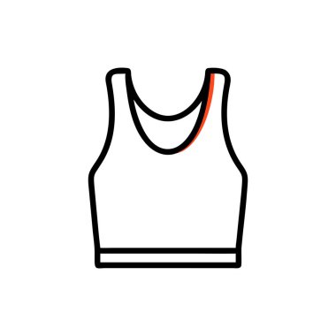 spor gömleğinin çizgi simgesi tasarımı, spor giyim ve giysi