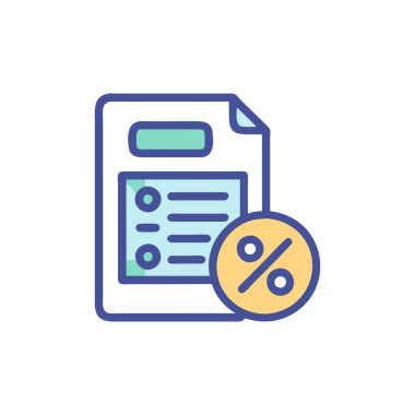 Grafik çizgisi ve biçim ikonu vektör tasarımına sahip iş belgesi