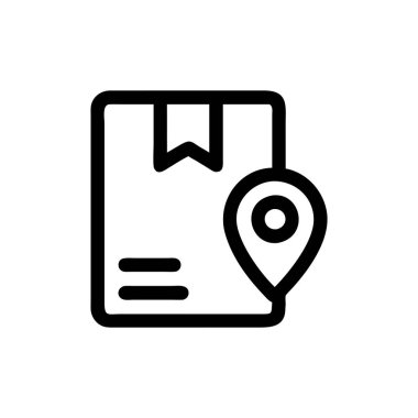 harita vektörü ince çizgi simgesi