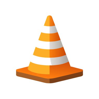 Koni trafik konisi izole edilmiş simgesi