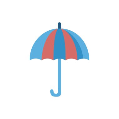 şemsiye simgesi vektörü izole edildi