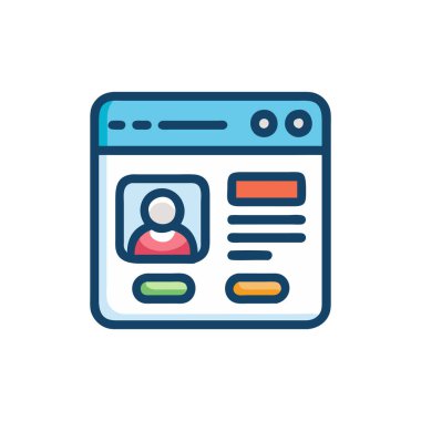 kullanıcı profili simgesi, vektör illüstrasyonu