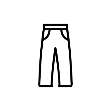 Pantolon simge vektör web ve mobil uygulaması tasarımı, Pantolon logo kavramı için izole üzerinde beyaz arka plan