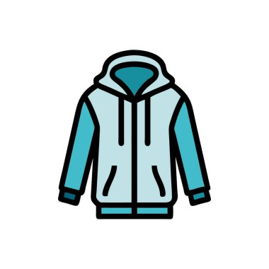 Ceket vektörü düz renk simgesi