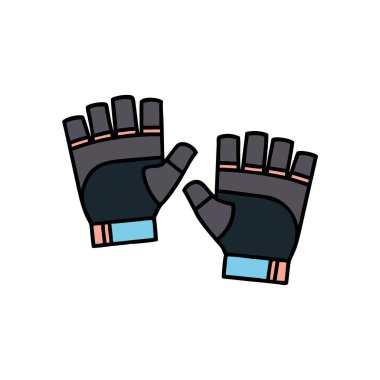 Beyaz arkaplanda izole edilmiş eldiven simgesi vektörü, şeffaf işaret,