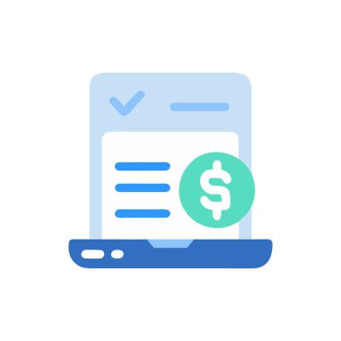 ödeme vektörü renk çizgisi simgesi