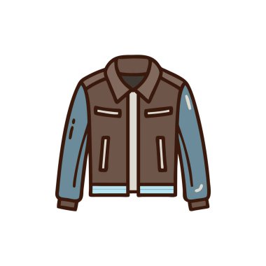 İzole edilmiş ceket simgesi vektör tasarımı