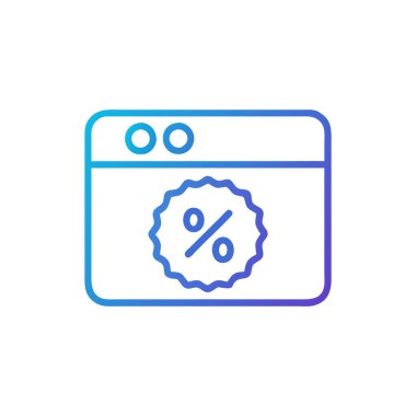 İndirim simgesi vektörü. logotype - doodle illüstrasyonu