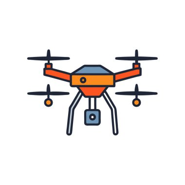 Vektör içinde dron simgesi