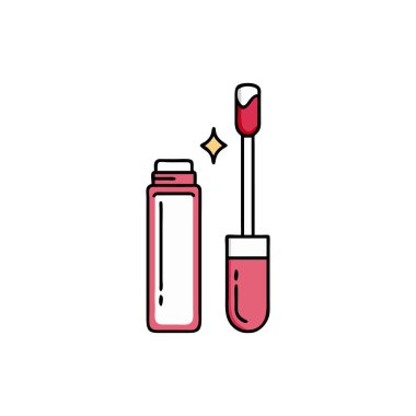 lipstick vector flat color icon