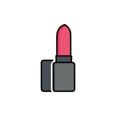makyaj vektörü düz renk simgesi