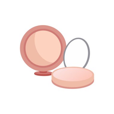 Aynalı ve rujlu makyaj ürünleri bileşimi