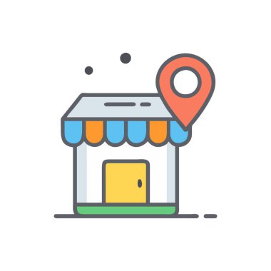 evin konumu için pin ile vektör simgesi konsepti.