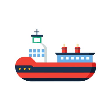 seyahat gemisi düz stil vektör tasarımı