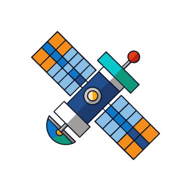 uydu simgesi, düz biçimli