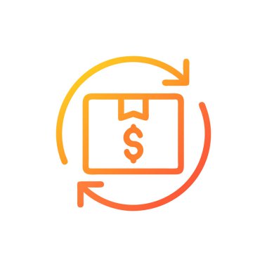 Ok vektör illüstrasyon tasarımı ile dolar işareti