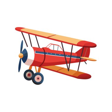 İzole edilmiş uçak oyuncak vektör tasarımı