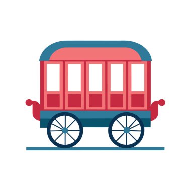 izole tren simgesi vektör tasarımı