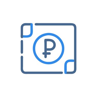 Şifreli para birimi renk çizgisi simgesi beyaza izole edildi