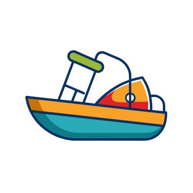 Tekne ikonu. Vektör illüstrasyonu