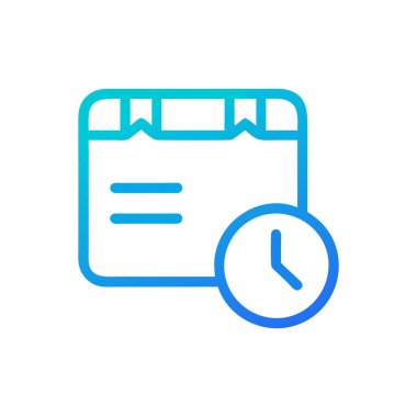 saat zaman gradyan renk vektörü simgesi