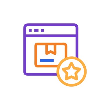 Çevrimiçi alışveriş simgesi vektörü. İnce çizgi işareti. izole edilmiş sınır sembolü çizimi