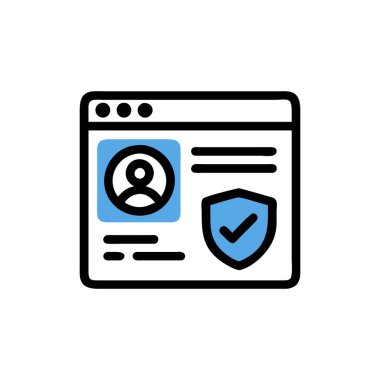 güvenlik simgesi vektör illüstrasyonu