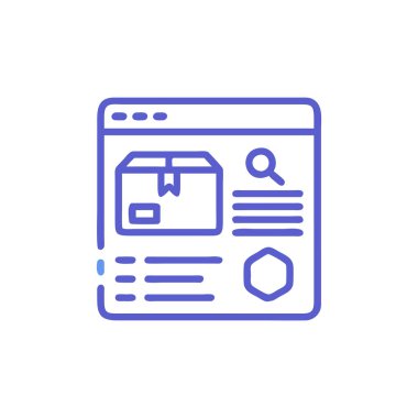 websitesi vektörü ince çizgi simgesi