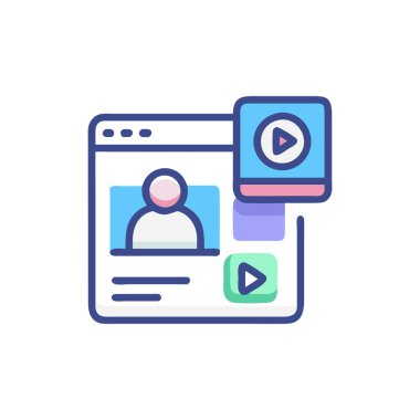 Görüntülü sohbet, akıllı telefon vektör illüstrasyonuyla görüntülü görüşme