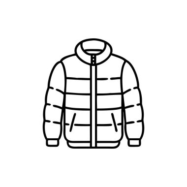 kış ceketi çizgisi biçim vektör tasarımı