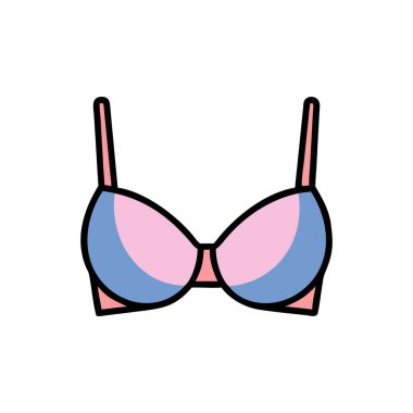 sütyen rengi simgesi. Vektör çizimi. beyaz arkaplanda izole