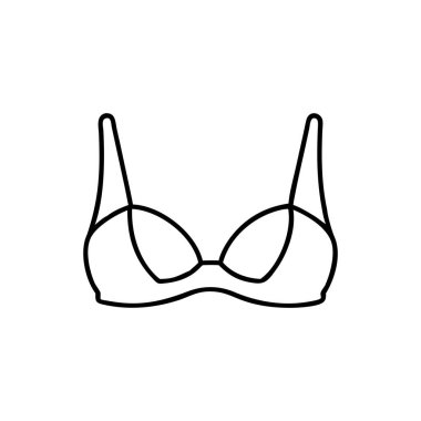 Sütyen ikonu. beyaz arkaplanda izole edilmiş sütyen iç çamaşırı ikonu web tasarımı